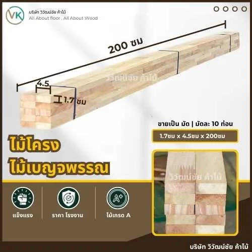 รู้หรือไม่? ไม้ชนิดใดที่ใช้ทำไม้โครงได้บ้าง – แนะนำไม้โครงเบญจพรรณ วัสดุยอดนิยมสำหรับงานเฟอร์นิเจอร์และงานโครงสร้าง