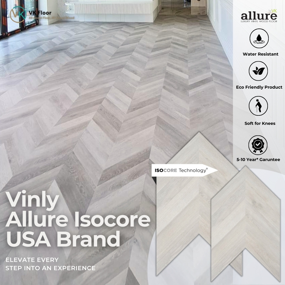 หน้าปก Allure Isocore Chevron รหัส ch9101 พื้นไวนิลนำเข้าจากอเมริกา กันน้ำ กันปลวก 100% เดินนุ่ม เบาสบาย ทนรอยขีดข่วน ติดตั้งง่าย ระบบคลิ๊กล็อค ปลอดภัยต่อสุขภาพ