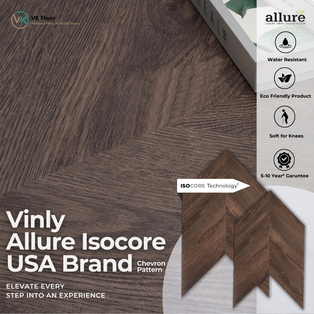 หน้าปก Allure Isocore Chevron รหัส ch9102 พื้นไวนิลนำเข้าจากอเมริกา กันน้ำ กันปลวก 100% เดินนุ่ม เบาสบาย ทนรอยขีดข่วน ติดตั้งง่าย ระบบคลิ๊กล็อค ปลอดภัยต่อสุขภาพ