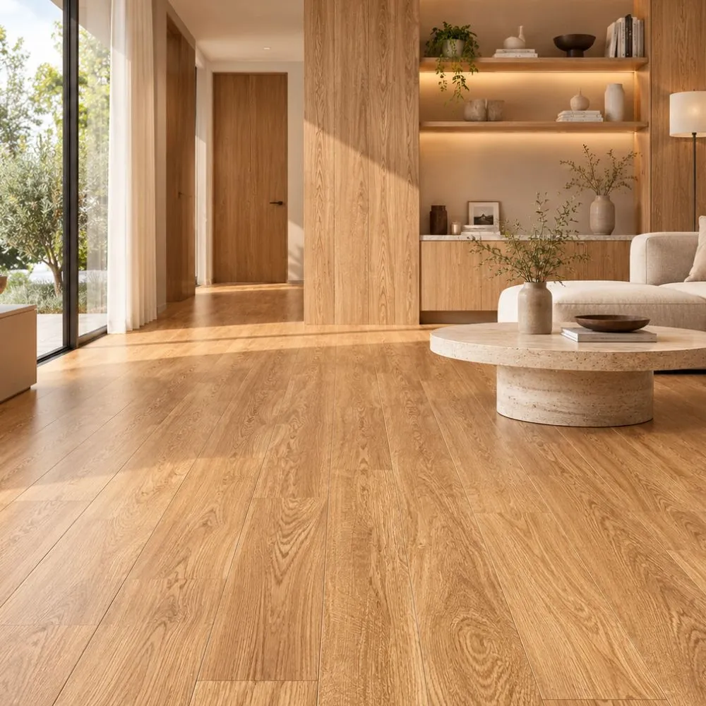 kronoswiss-nobleless-1416-laminate-flooring-interior ตัวอย่างการใช้งานพื้นลามิเนต Kronoswiss Nobleless 1416