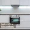 ตู้ครัวบิวท์อินไม้ฉาบเมลามีนเคลือบขาว