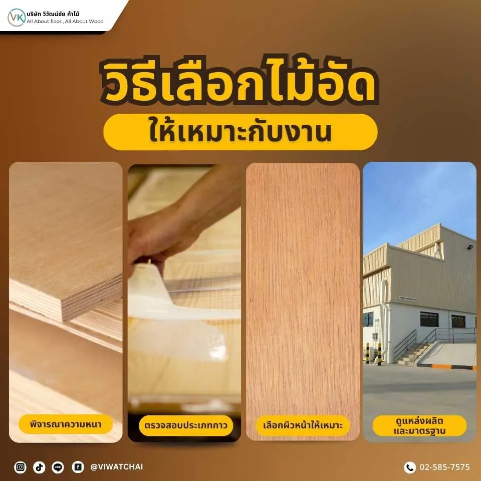 วิธีเลือกไม้อัดให้เหมาะกับงาน เลือกประเภทไม้อัดตามการใช้งานจริง