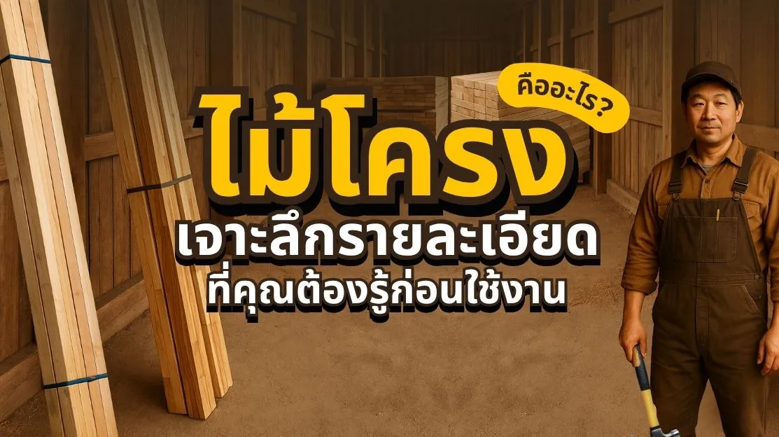 ไม้โครงชนิดต่าง ๆ ที่นิยมใช้ในงานเฟอร์นิเจอร์และงานไม้