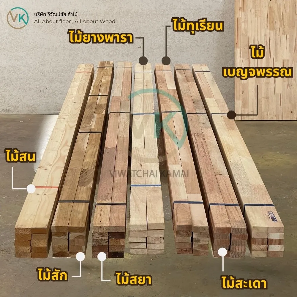 ไม้โครงชนิดต่าง ๆ เทียบกันชัดเจน