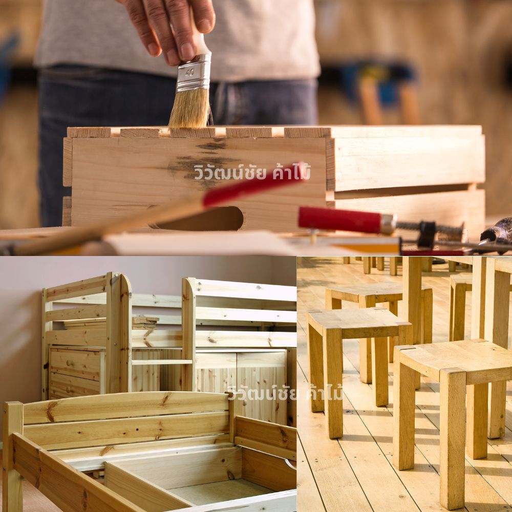 การทาแลคเกอร์งานไม้ DIY