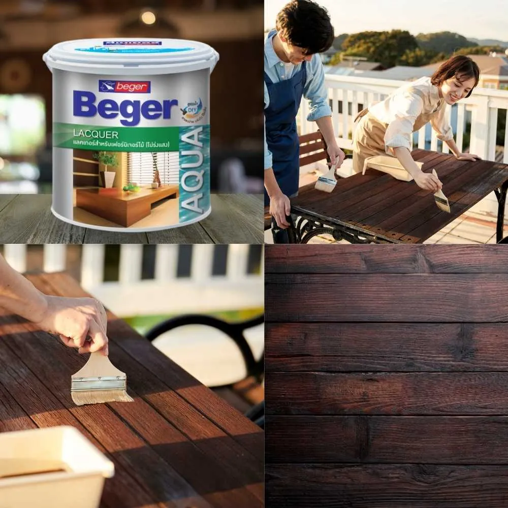 Beger Aqua Lacquer การใช้งานเคลือบผิวไม้ภายในบ้าน