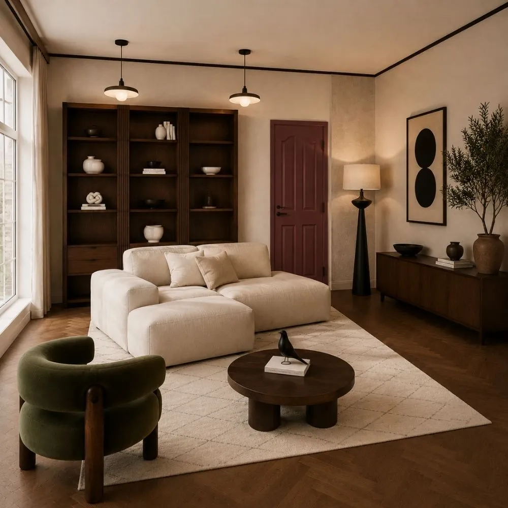 hmr-4-panel-interior-door-modern-design ประตูภายใน HMR 4 ลูกฟัก ทนความชื้น ตัวอย่างงานติดตั้งจริงสำหรับบ้านและโครงการ