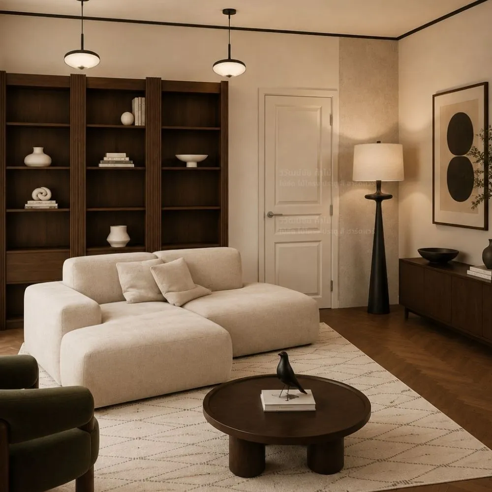 modern-hmr-3-panel-interior-door-design ประตูภายใน HMR 3 ลูกฟัก ทนความชื้น ตัวอย่างการตกแต่งภายในสไตล์โมเดิร์น