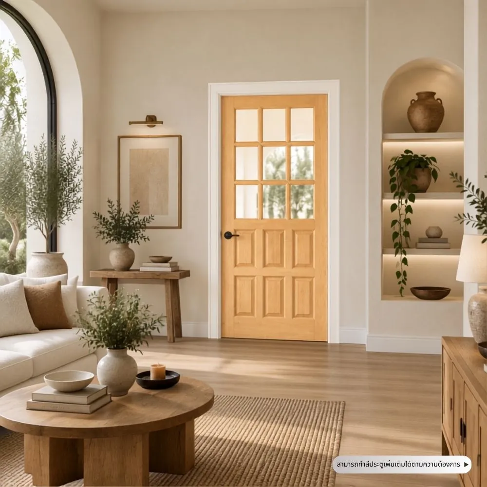 solid-wood-door-model-004-interior-application ตัวอย่างการใช้งานประตูไม้ รุ่น 004 ในงานตกแต่งภายในบ้านและโครงการ