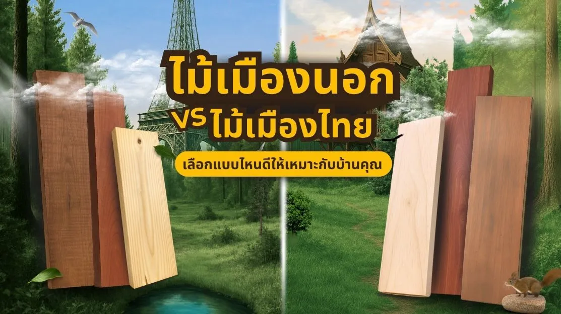 ไม้แปรรูป คือหน้าปก ไม้เมืองไทย vs ไม้เมืองนอก ใช้งานต่างกันอย่างไร?