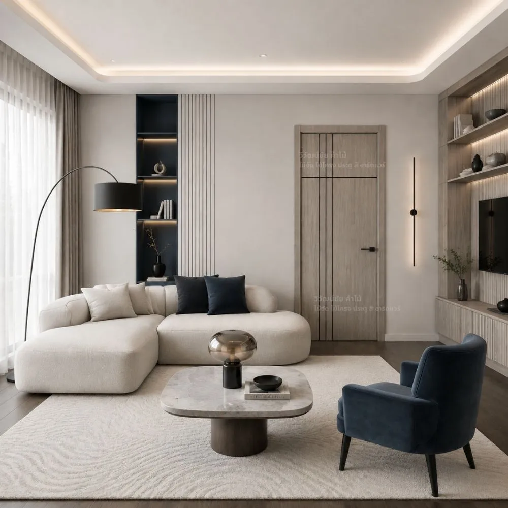 upvc-interior-door-black-groove-installation (1) ตัวอย่างการใช้งานประตูภายใน uPVC เซาะร่องดำ ภายในบ้าน
