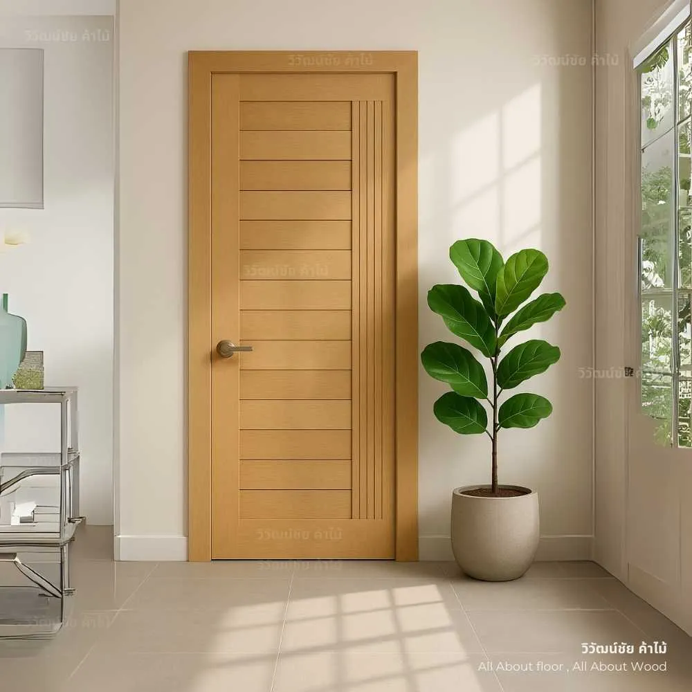 ประตูไม้ รุ่น 005 สำหรับบ้านจัดสรรและงานโครงการ