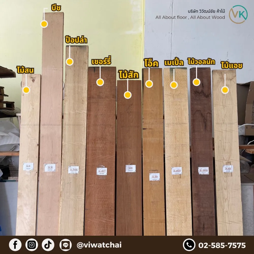 wood-product-collection ภาพรวมสินค้าไม้จากวิวัฒน์ชัยค้าไม้