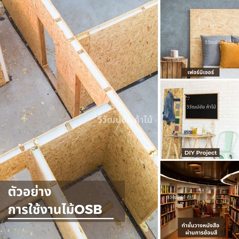 ตัวอย่างการใช้งานไม้ OSB ทั้งงานโครงสร้าง เฟอร์นิเจอร์ และ DIY