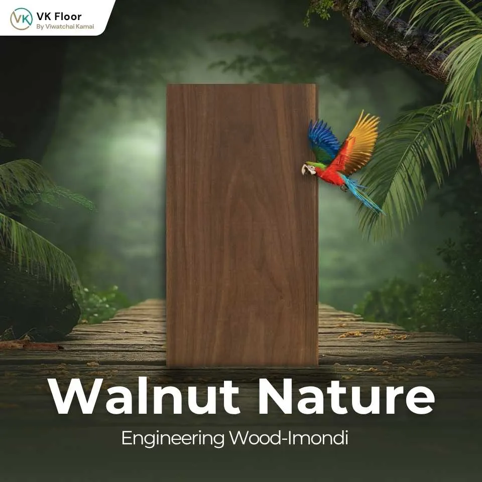 พื้นไม้เอ็นจิเนียร์ สี Walnut Nature โทนน้ำตาลเข้มหรูหรา