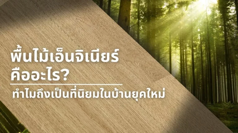 พื้นไม้เอ็นจิเนียร์ (Engineered Wood) โครงสร้างหลายชั้น แข็งแรงและเหมาะกับห้องอเนกประสงค์ยุคใหม่