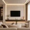 wpc-w-002-interior-application ตัวอย่างการใช้งานไม้ระแนง WPC รุ่น W-002 ตกแต่งผนังภายในบ้าน