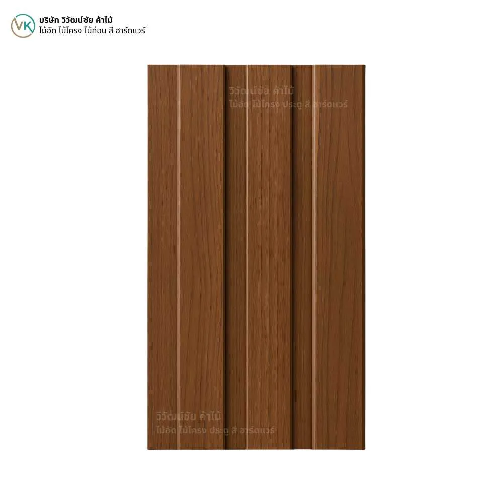 wpc-wall-panel-w-008-walnut-brown-detail รายละเอียดไม้ระแนง WPC รุ่น W-008 พื้นผิวลายไม้สี Walnut Brown สำหรับตกแต่งผนัง