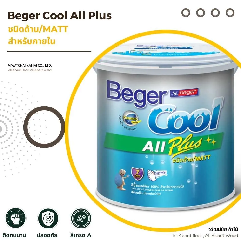beger-cool-all-plus-interior-matt-paint-cover หน้าปกสินค้า สีทาบ้านภายใน ชนิดด้าน Beger Cool All Plus