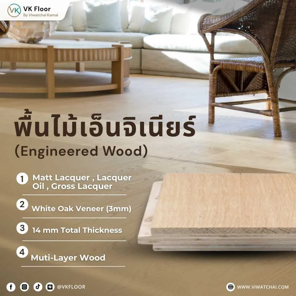 พื้นไม้เอ็นจิเนียร์ โครงสร้างและการประกอบชั้นที่ให้ความทนทาน