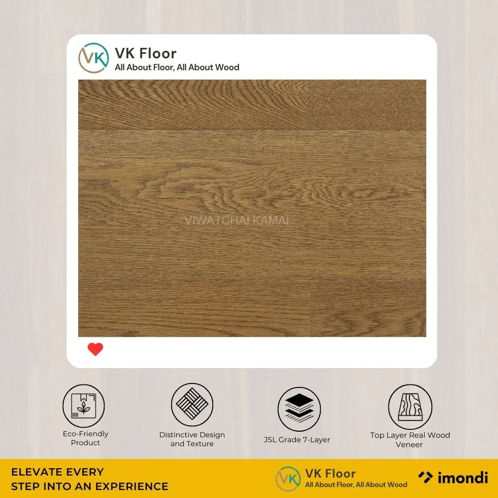 สินค้าพื้นไม้เอ็นจิเนียร์ Engineered wood Imondi สี Tobacco โทนเข้มคลาสสิก