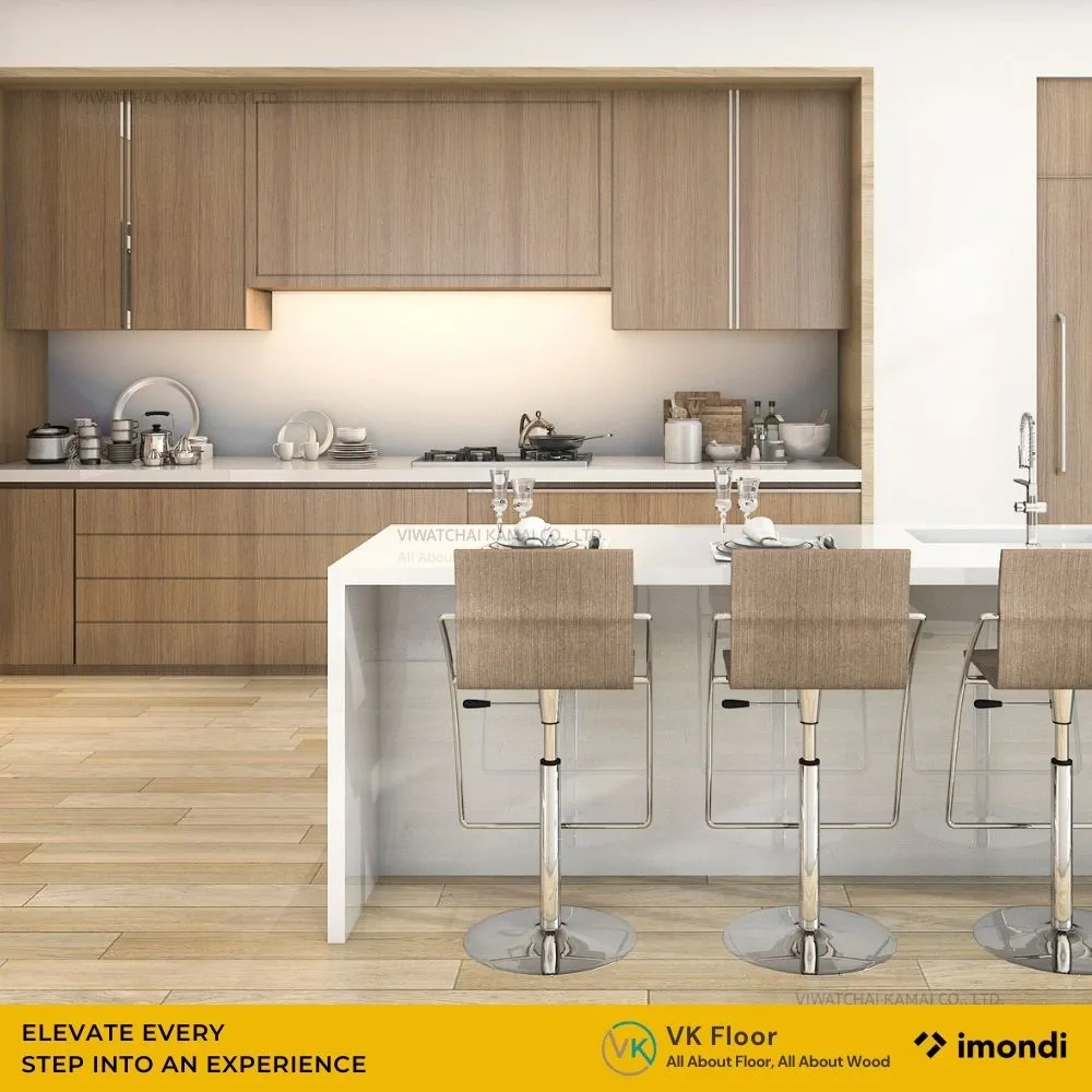 สินค้าพื้นไม้เอ็นจิเนียร์ Engineered wood Imondi ตัวอย่างการใช้งานในบ้านและคอนโด