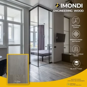 สินค้าพื้นไม้เอ็นจิเนียร์ Engineered wood Imondi สี Trullas พร้อมตัวอย่างการใช้งานจริง