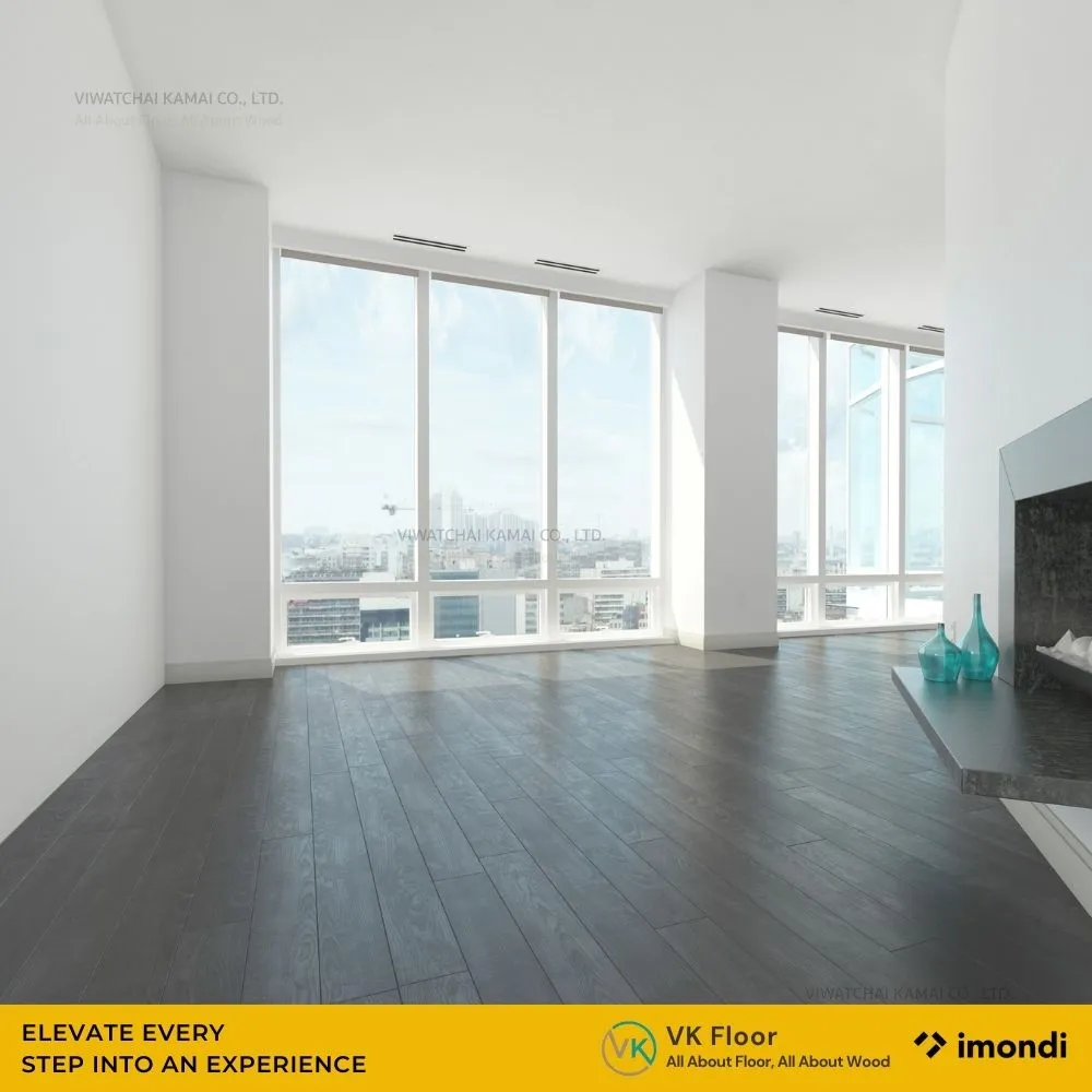 สินค้าพื้นไม้เอ็นจิเนียร์ Engineered wood Imondi ตัวอย่างการใช้งานในห้องนอน