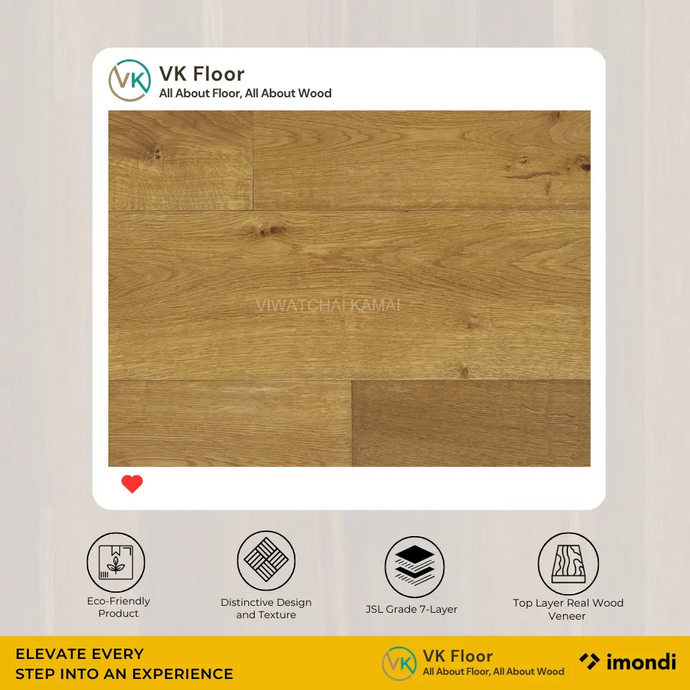 สินค้าพื้นไม้เอ็นจิเนียร์ Engineered wood Imondi Pinto โทนสีธรรมชาติอบอุ่น