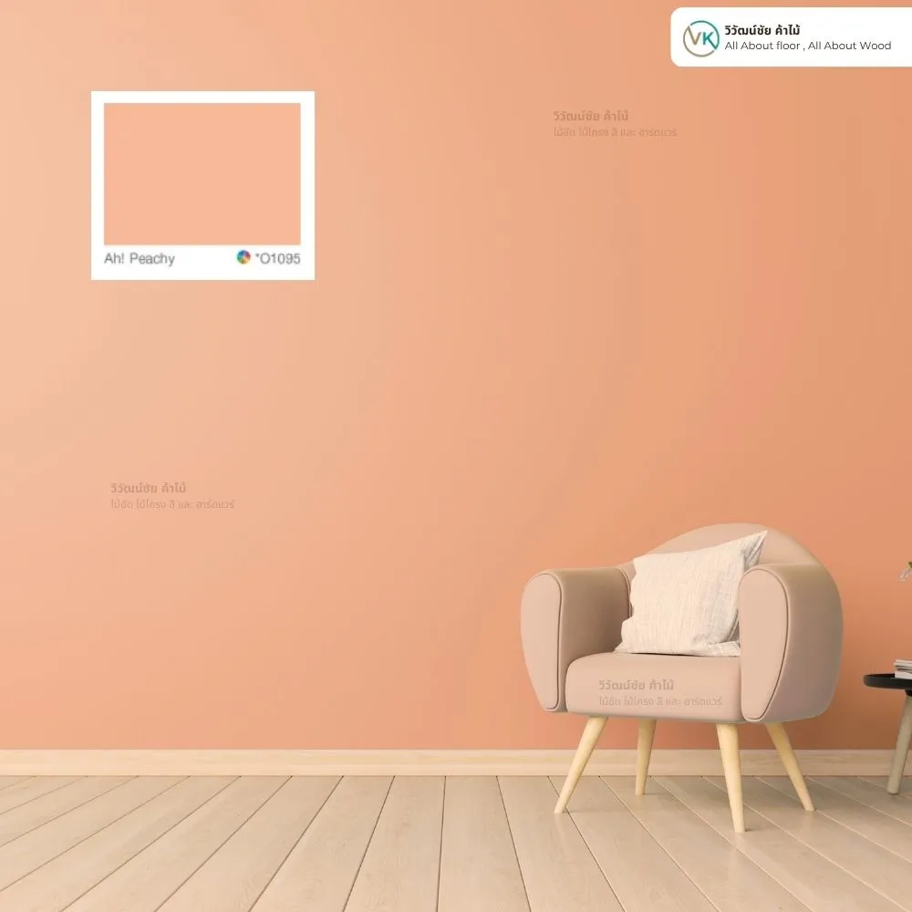 toa-4-seasons-2in1-peach-Application TOA 4 SEASONS 2IN1 ตัวอย่างสีทาบ้านสไตล์ Minimal
