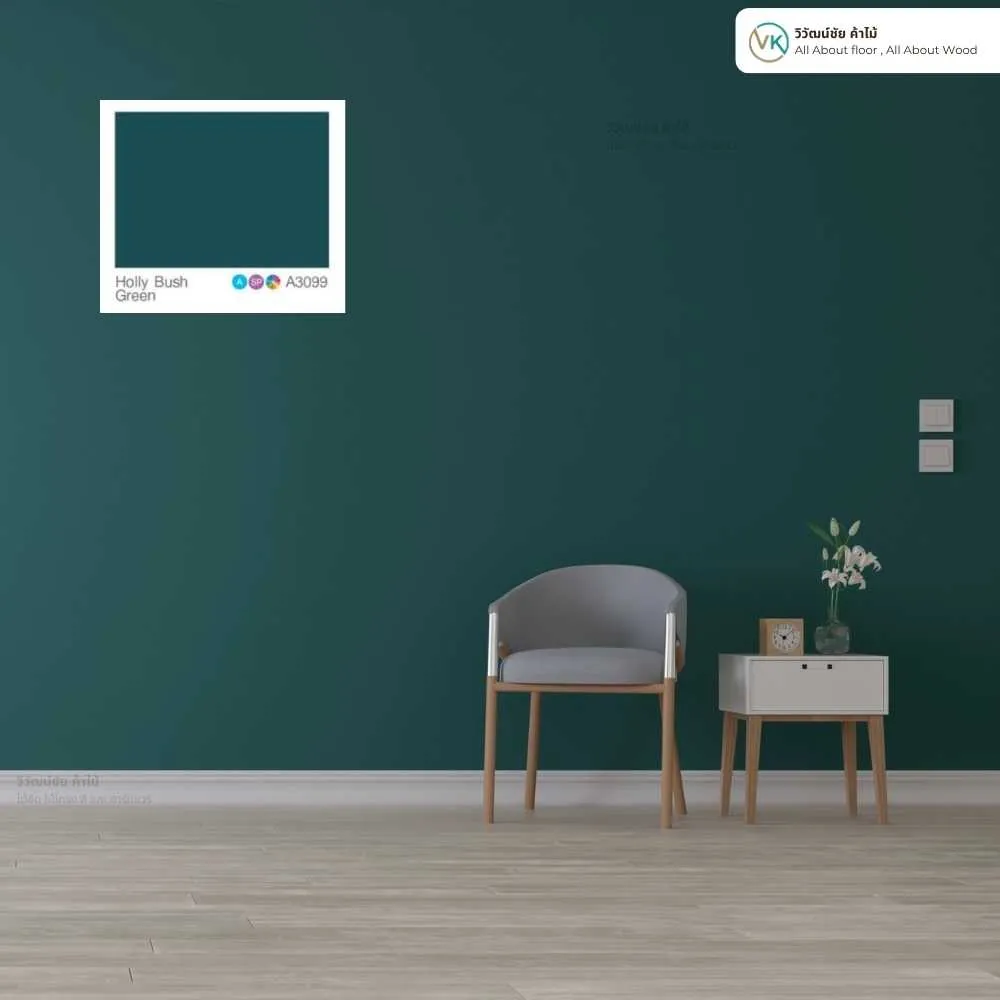 toa-4-seasons-holly-brush-green-color Application ตัวอย่างการใช้ TOA 4 SEASONS ซุปเปอร์ ไพรเมอร์ กับผนังภายใน