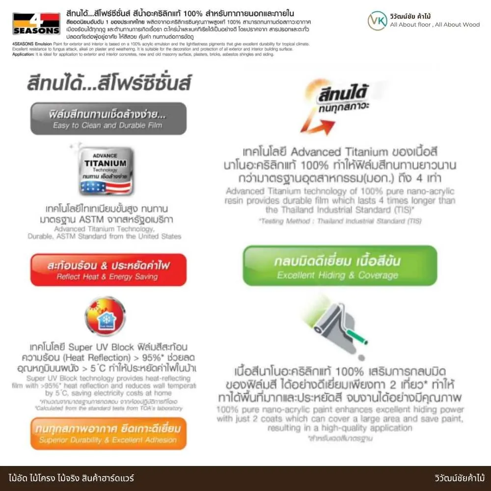 toa-4-seasons-matt-Technical-details ธีใช้ TOA 4 SEASONS Super Primer รองพื้นปูนทับสีเก่า
