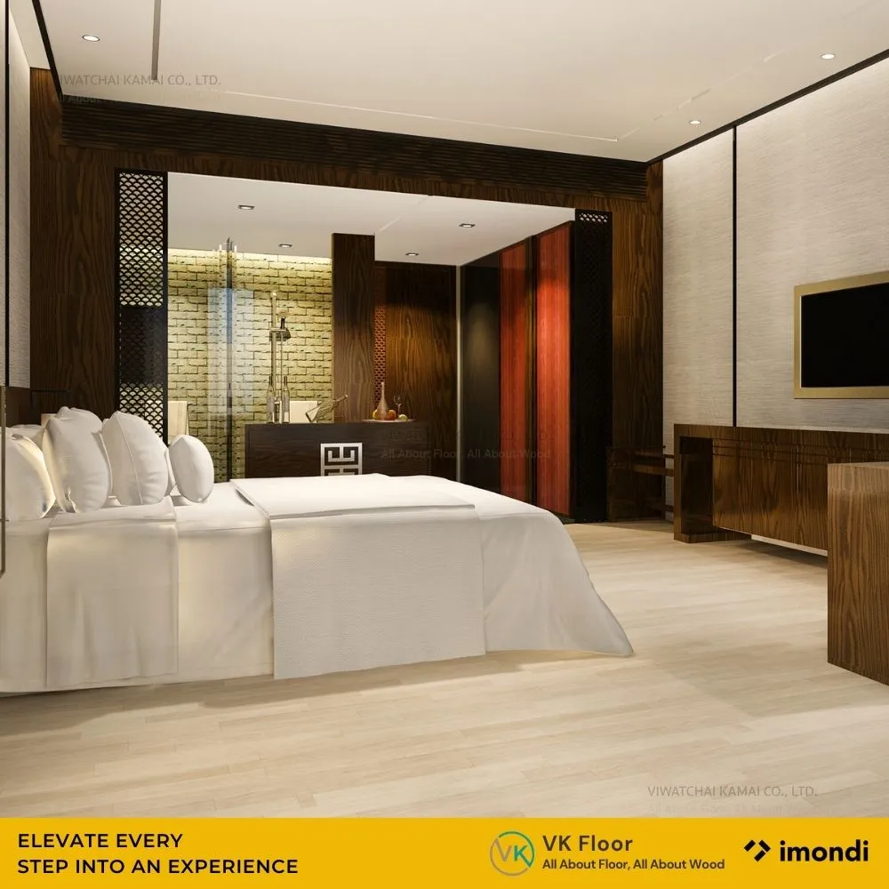 vavencia พื้นไม้เอ็นจิเนียร์ Imondi สี Vavencia โทนไม้เข้มอบอุ่น ลายโอ๊คชัด เหมาะกับงานตกแต่งบ้านพรีเมียม