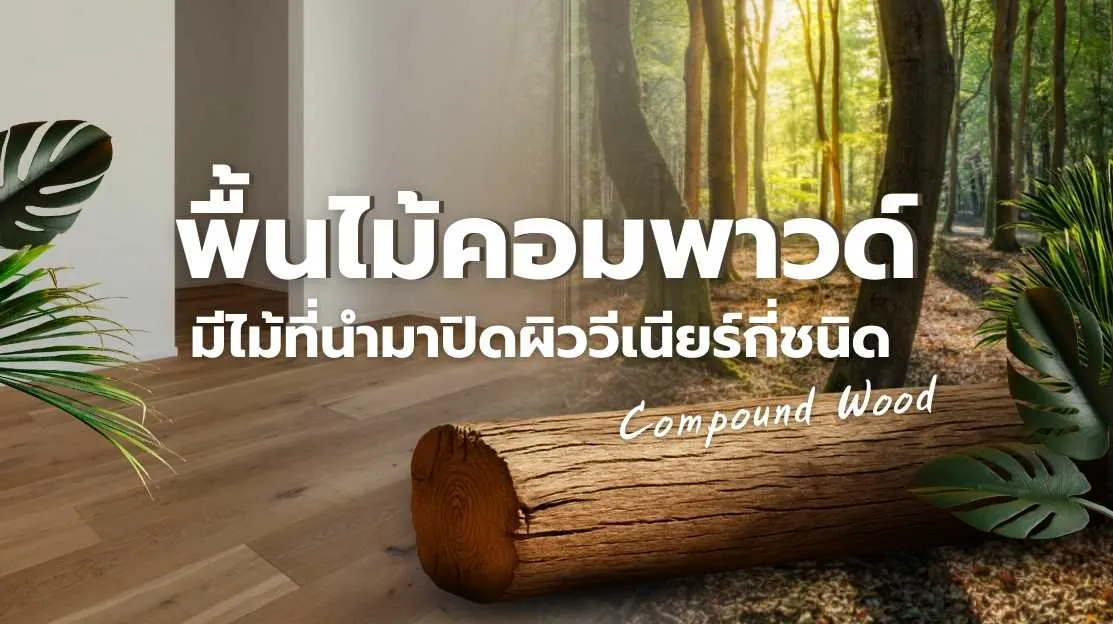 พื้นไม้คอมพาวด์ เจาะลึกชนิดวีเนียร์ การขัดผิว และการฟินิชที่ควรรู้