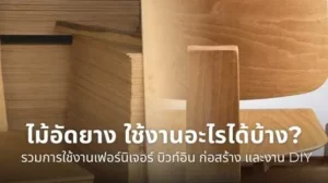ไม้ประสาน และไม้อัดยางใช้งานอะไรได้บ้าง ทั้งเฟอร์นิเจอร์ บิวท์อิน ก่อสร้าง และงาน DIY