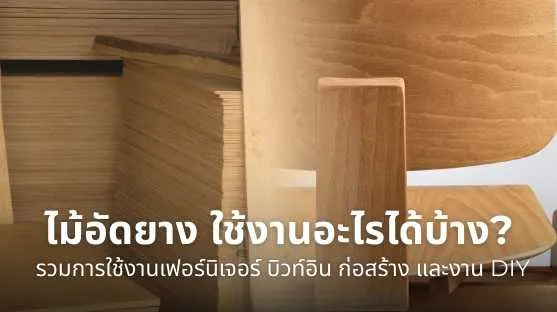 ไม้ประสาน และไม้อัดยางใช้งานอะไรได้บ้าง ทั้งเฟอร์นิเจอร์ บิวท์อิน ก่อสร้าง และงาน DIY