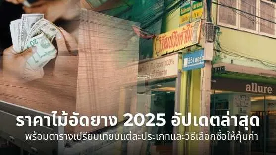 ไม้ประสาน และราคาไม้อัดยาง 2025 อัปเดตล่าสุด พร้อมตารางเปรียบเทียบแต่ละประเภท