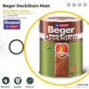 Beger DeckStain Matt_result สีเบเยอร์ Beger DeckStain Matt สีทาพื้นไม้ชนิดด้าน สำหรับภายนอกและภายใน
