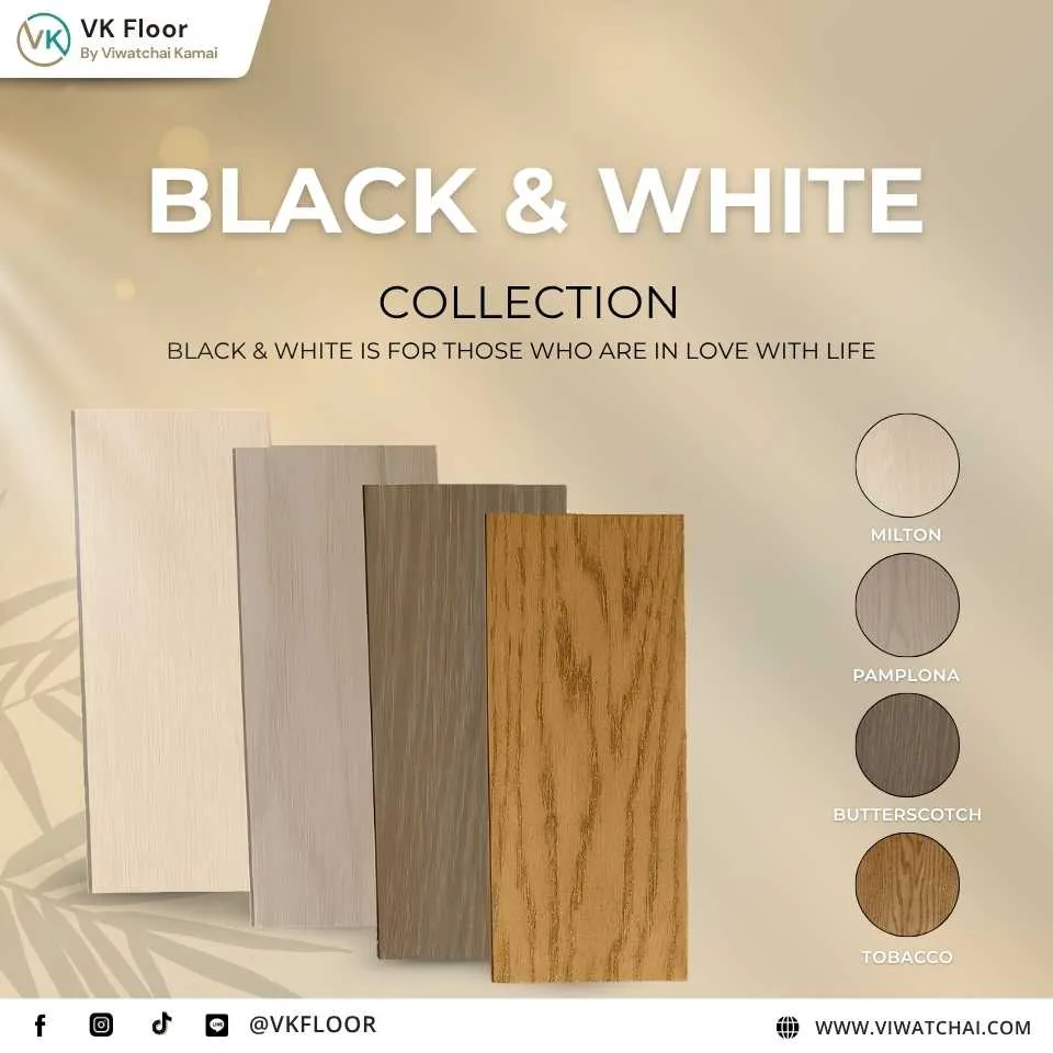 IMONDI Black & White พื้นไม้เอ็นจิเนียร์โทนสีขาวดำตัดกัน เพิ่มมิติให้การตกแต่งภายใน