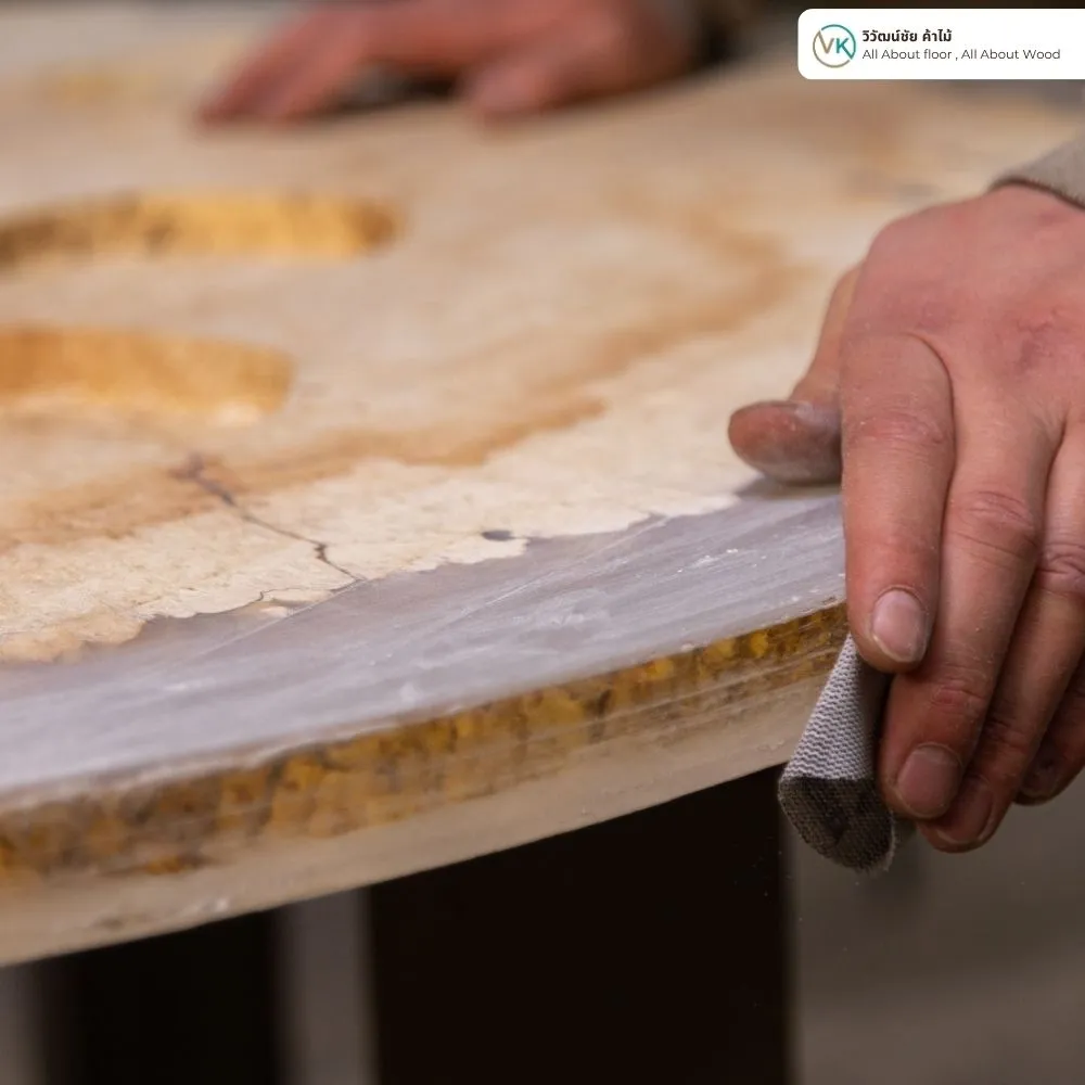 Edge Sanding_result ขัดบล็อกไม้ด้วยกระดาษทรายอย่างละเอียดโดยช่างมืออาชีพ