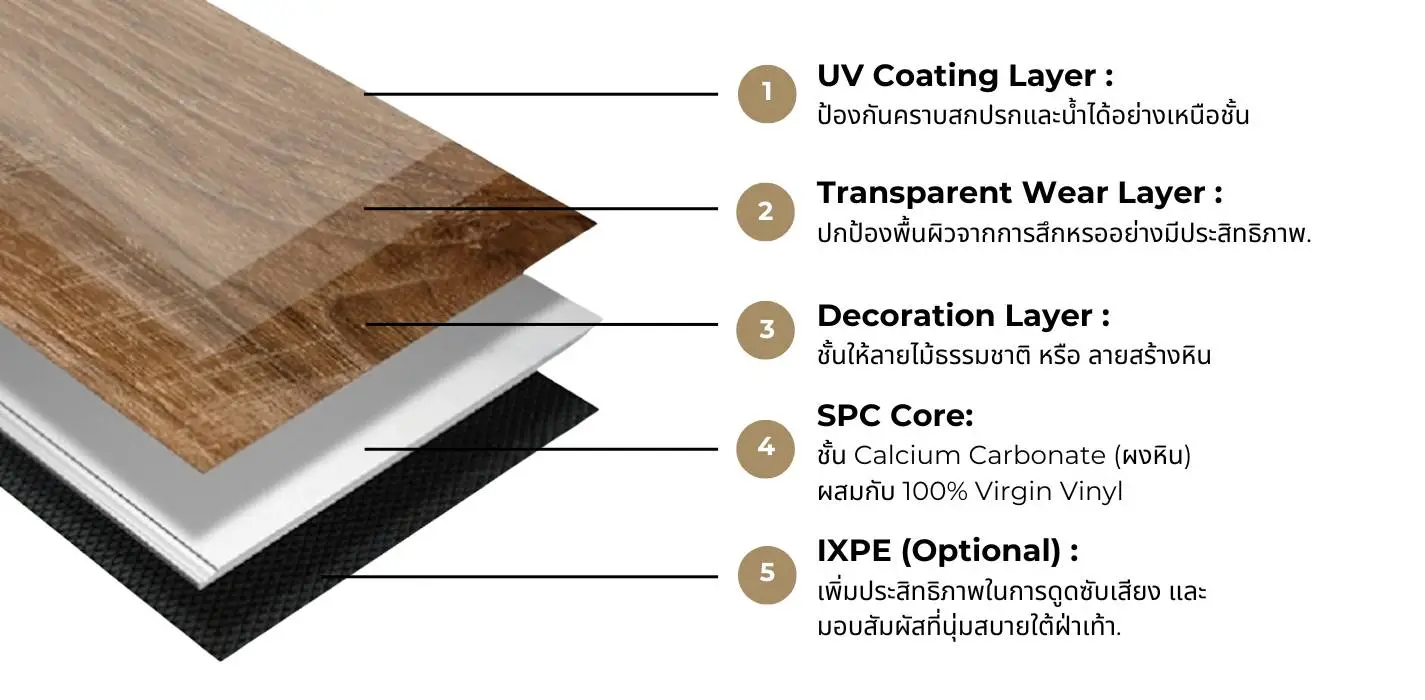 โครงสร้างชั้น พื้นSPC