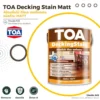 TOA Decking Stain Matt สีทาไม้ภายนอก TOA Decking Stain Matt ชนิดด้าน ปกป้องพื้นไม้ระเบียงและพื้นไม้ภายนอกจากแสงแดดและฝน