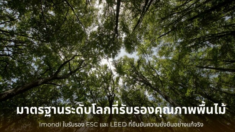 Imondi ใบรับรอง FSC และ LEED ยืนยันความยั่งยืนของพื้นไม้เอ็นจิเนียร์จากแหล่งไม้ถูกต้องตามหลักสิ่งแวดล้อม