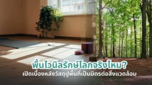 พื้นไวนิลรักษ์โลกจริงไหม เปิดเบื้องหลังวัสดุปูพื้นที่เป็นมิตรต่อสิ่งแวดล้อม