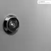 Chrome Door Viewer on Gray Door_result ตาแมวประตูโครมติดตั้งบนประตูสีเทา