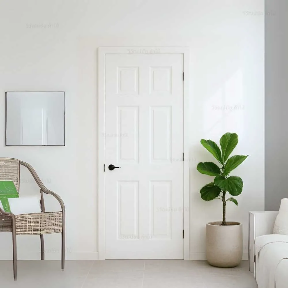 6-panel-square-door-6mv1-application ตัวอย่างการใช้งานประตู 6 ลูกฟัก เหลี่ยม 6MV1 ภายในบ้านและงานโครงการ