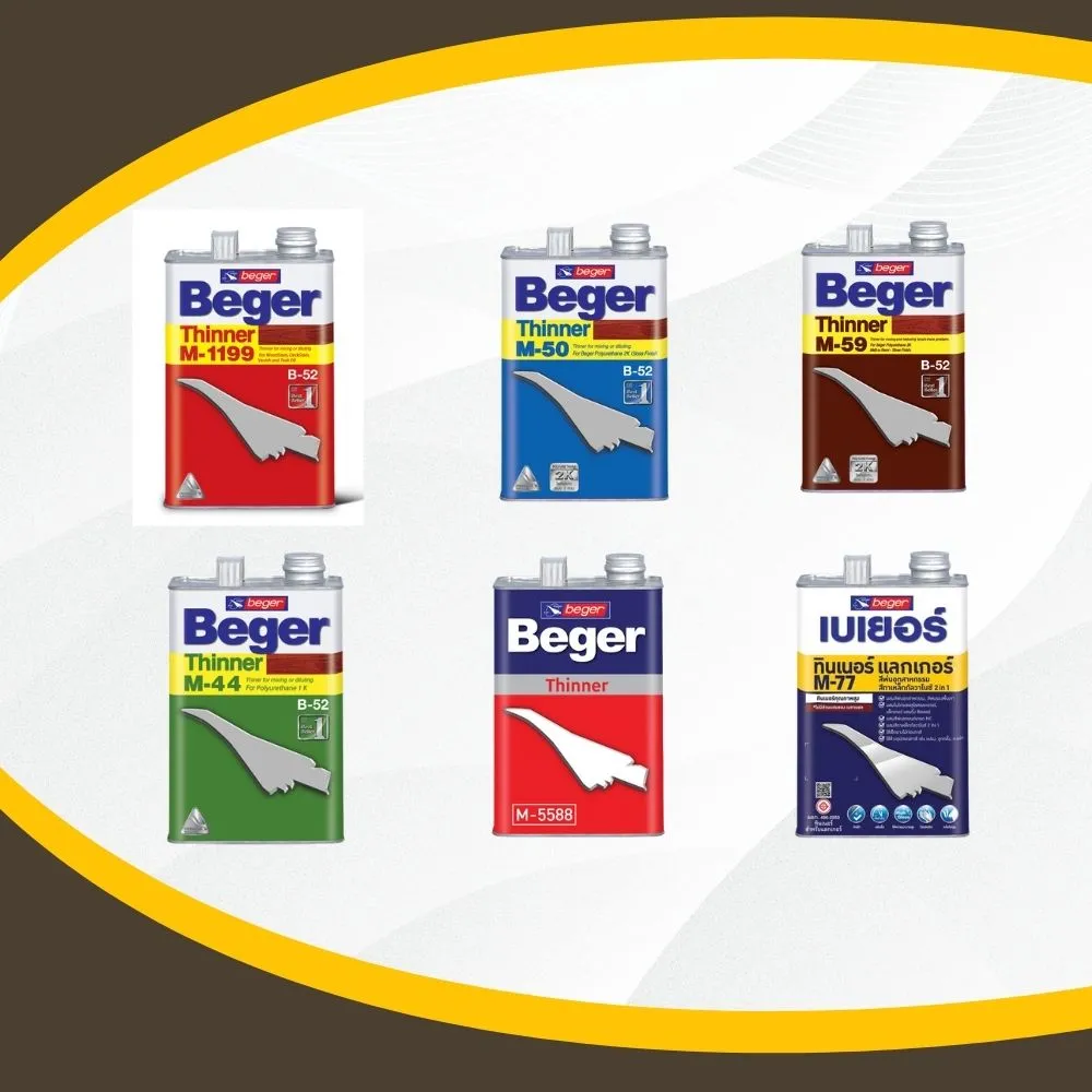Beger Thinner สินค้าทั้งหมด สำหรับงานสี งานไม้ และงานพ่นสี