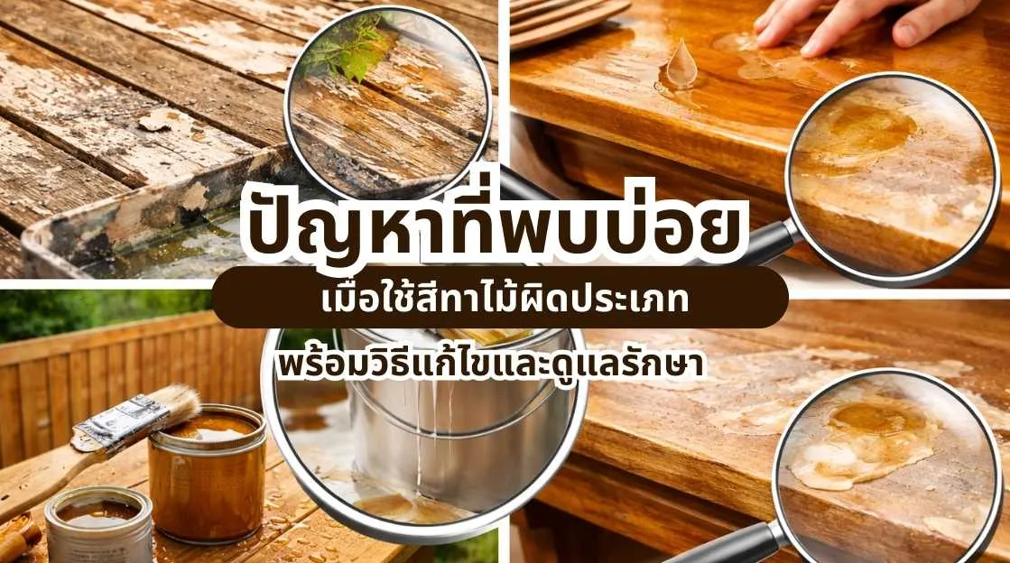 ปัญหาที่พบบ่อยเมื่อใช้สีทาไม้ผิดประเภท พร้อมวิธีแก้ไขและดูแลรักษาพื้นผิวไม้