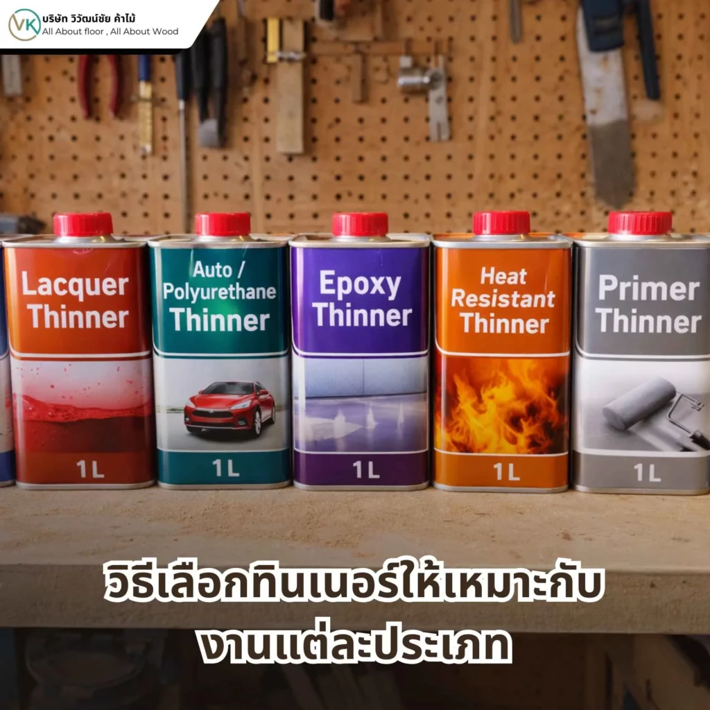 วิธีเลือกทินเนอร์ให้เหมาะกับงานแต่ละประเภทงานสี