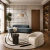 melamine-teak-wood-interior-door-application ตัวอย่างการใช้งานประตูปิดผิวเมลามีน ลายไม้สัก ในงานตกแต่งภายในบ้าน